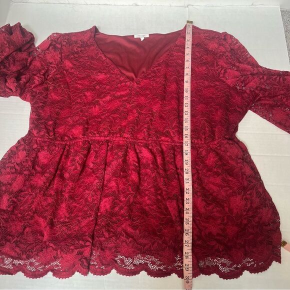 Maurice’s plus size lace long sleeve blouse 4X - Picture 11 of 12